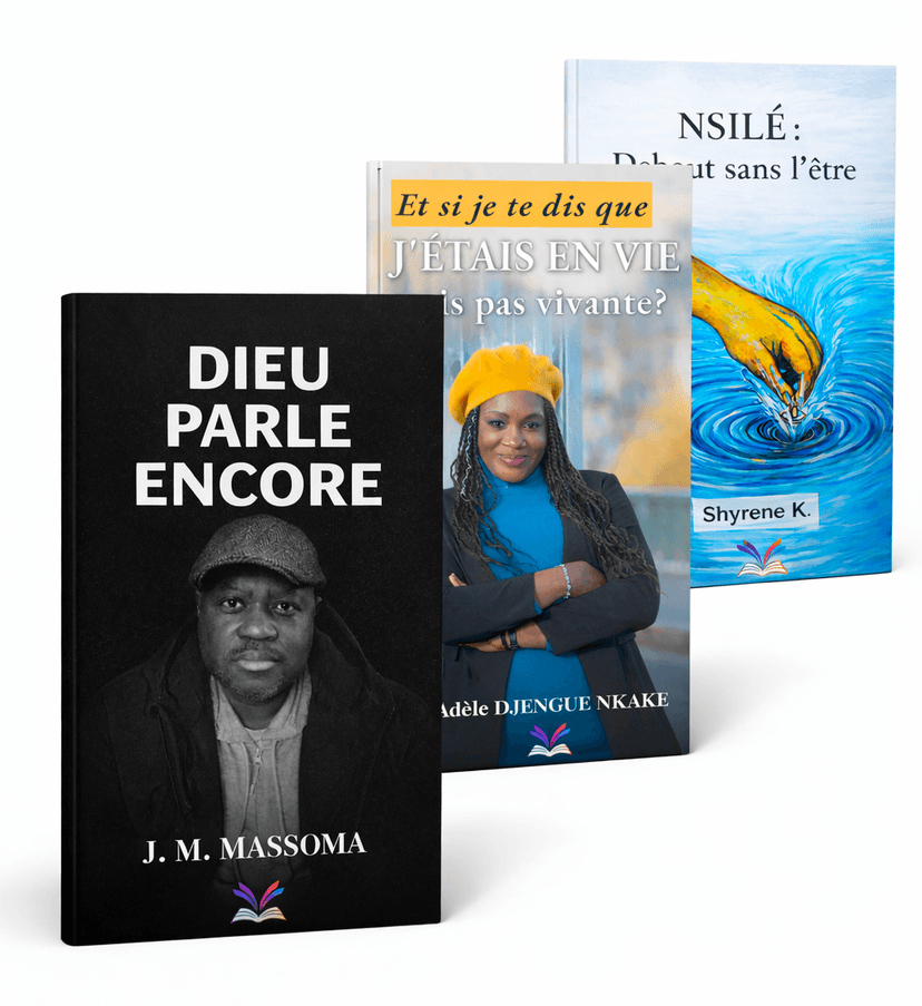 Ouvrages publiés par amDG Éditions du Royaume : Dieu Parle Encore, Et si je te dis que j'étais en vie, Nsilé